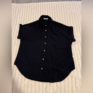 Blanque Black Collared Shirt